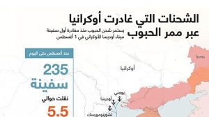 الشحنات التي غادرت أوكرانيا عبر ممر الحبوب