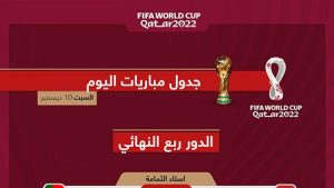 جدول مباريات اليوم لكأس العالم “قطر 2022”