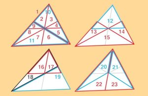 لغز مثلث الصعبة مع الحل
