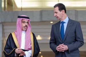 بن فرحان مع بشار الأسد