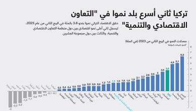 تركيا ثاني أسرع بلد نموا في "التعاون الاقتصادي والتنمية"