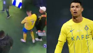 رونالدو يضع علم الهلال في سرواله!! + مقاطع فيديو