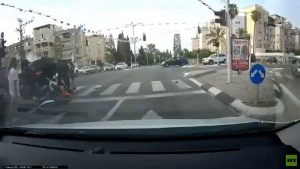 لحظة اصابة وزير الأمن الاسرائيلي المتطرف بن غفير/ اغتيال أم حادث سير؟
