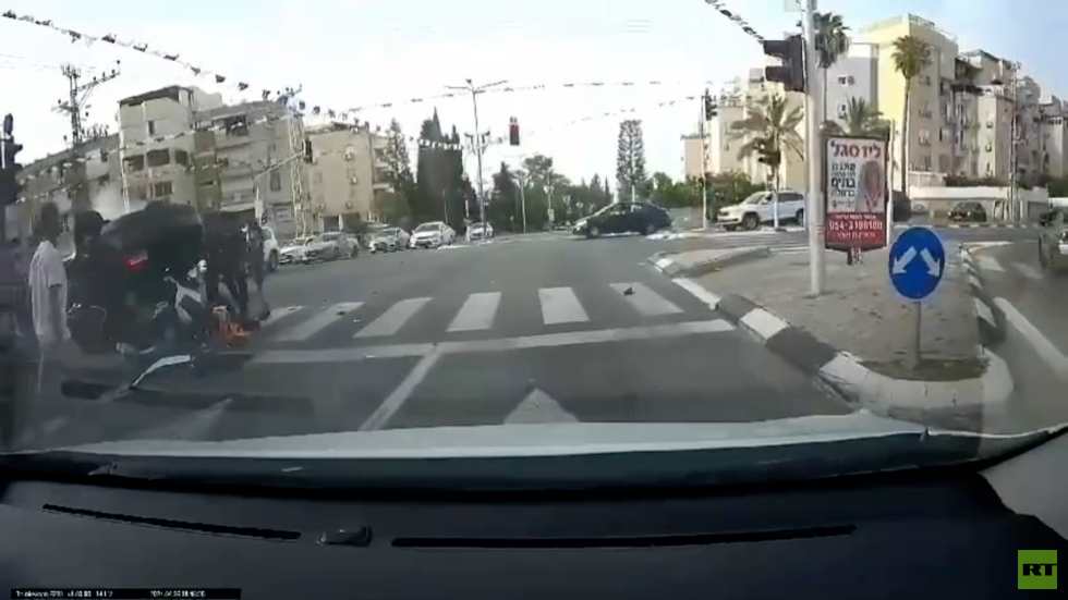 لحظة اصابة وزير الأمن الاسرائيلي المتطرف بن غفير/ اغتيال أم حادث سير؟