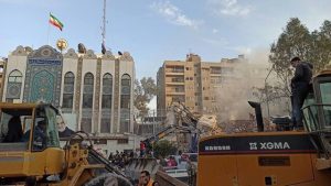 هجوم صهيوني على مبنى القنصلية الايرانية في دمشق