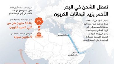 تعطل الشحن في البحر الأحمر يزيد انبعاثات الكربون