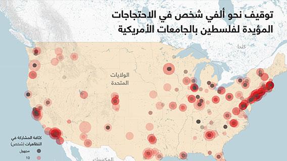 توقيف نحو ألفي شخص في الاحتجاجات المؤيدة لفلسطين بالجامعات الأمريكية