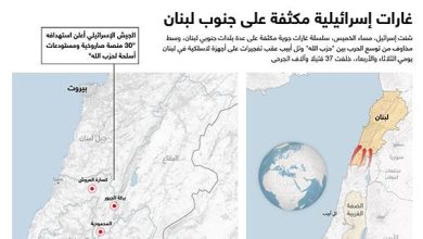 غارات إسرائيلية مكثفة على جنوب لبنان