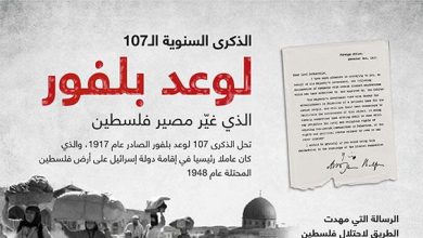 الذكرى السنوية الـ 107 لوعد بلفور الذي غيّر مصير فلسطين