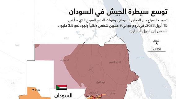 توسع سيطرة الجيش في السودان