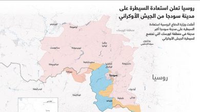 روسيا تعلن استعادة السيطرة على مدينة سودجا من الجيش الأوكراني