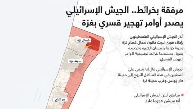 مرفقة بخرائط.. الجيش الإسرائيلي يصدر أوامر تهجير قسري بغزة