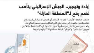 إبادة وتهجير.. الجيش الإسرائيلي يتأهب لضم رفح لـ”المنطقة العازلة”